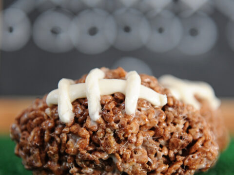 footballs rice krispy treat