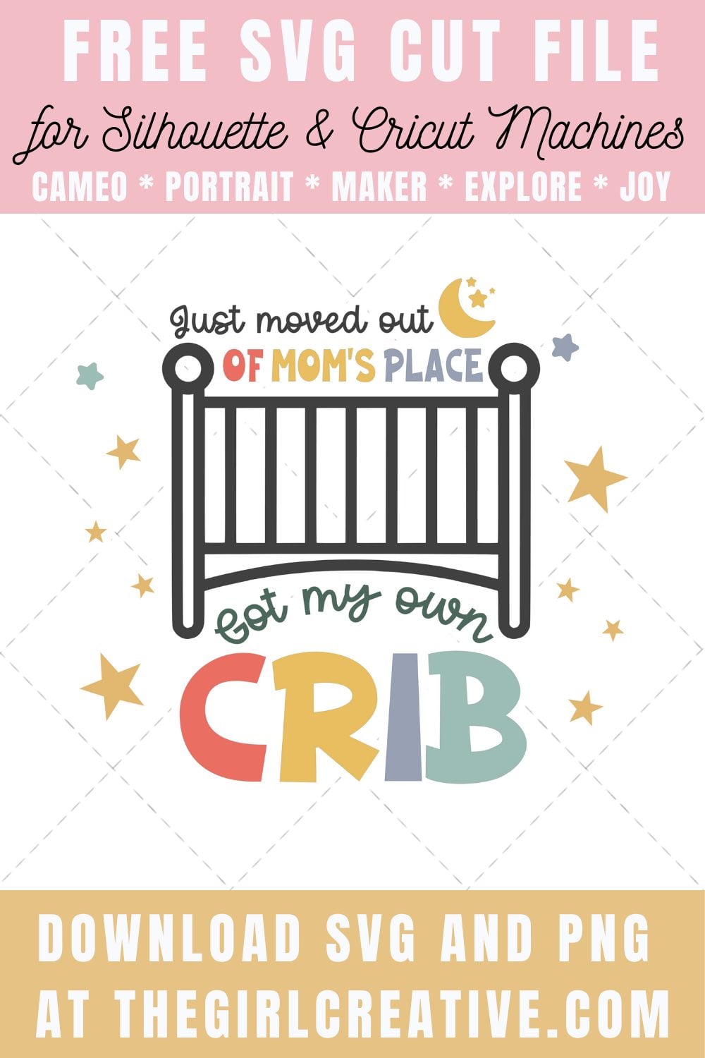 Easy to Cut Free SVG for Baby Shower