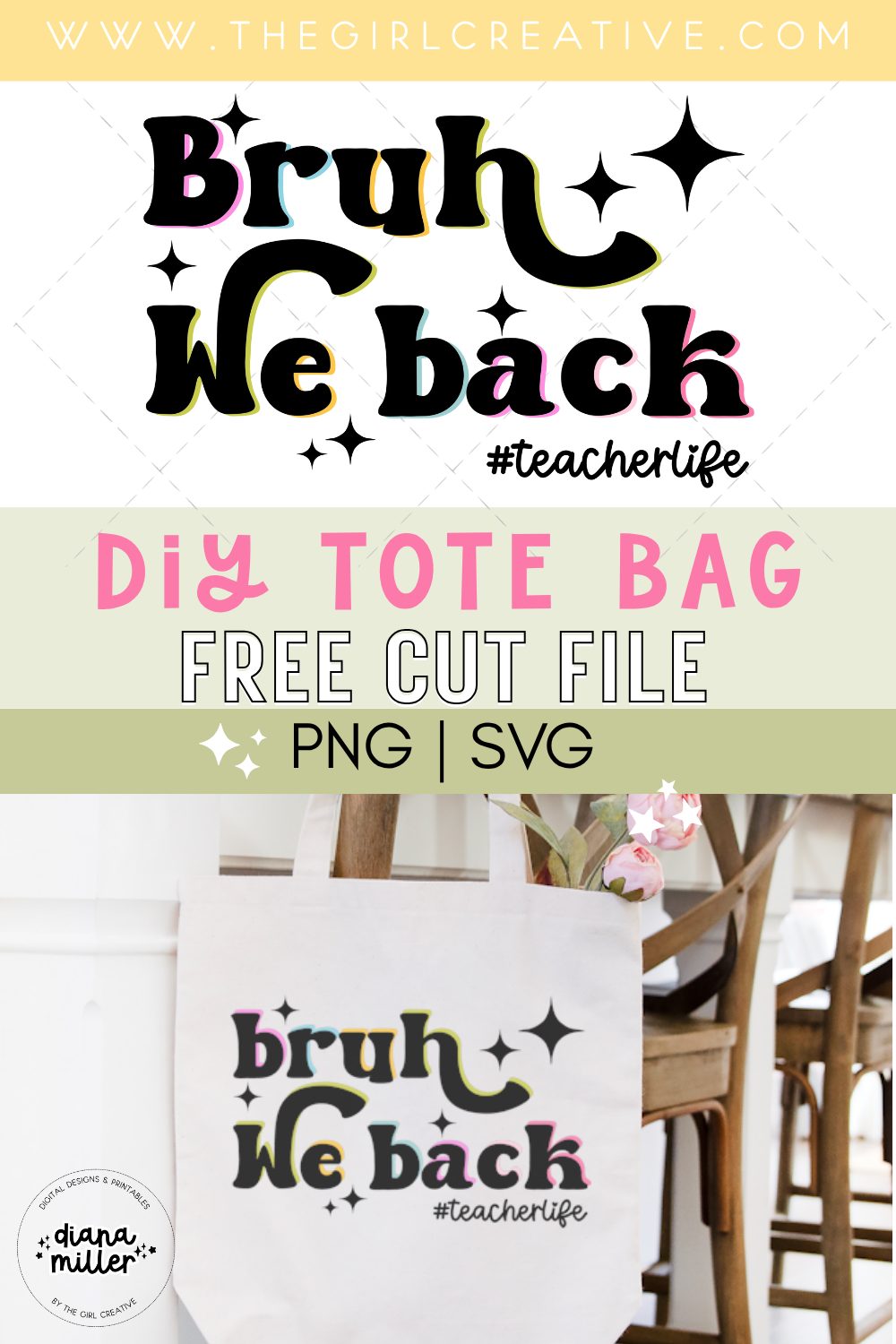 Back to School Tote Bag for Teachers